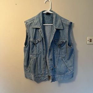 New York & Company cotton Jean vest